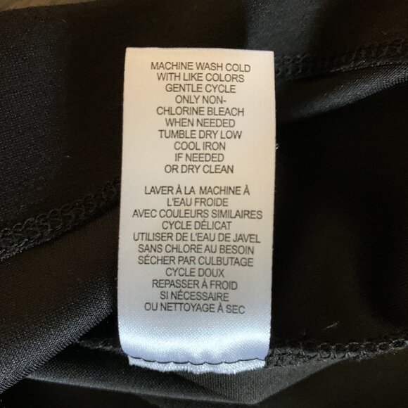 Size Large Black Elie Tahari Short-Sleeve Hoodie with Gold Details - Picture 5 of 5